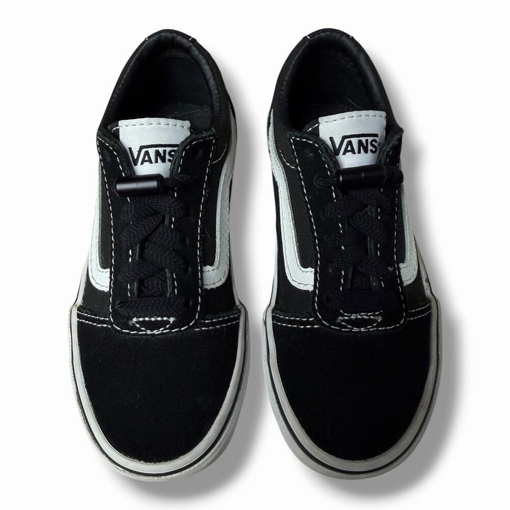 VANS Kids Youth Size 11 Old Skool Slip On Shoe Black White Stripe Unisex Sneaker